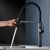 High end black brass kitchen faucet magnetic suction design 2 function single handle cold and hot dual control sink faucet