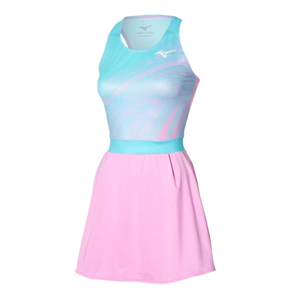 Mizuno Printed Dress Lightweight Breathable Comfortable Fitted Sleeveless Dress Women Dress Pink 62GHB201-64