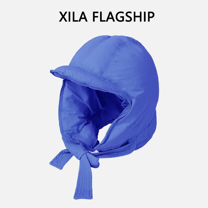 Cappello Invernale Caldo in Piumino per Donna Sciarpa Integrata Antivento Ispessito Protezione Orecchie Cinghie Ciclismo Sci Cappello Lei Feng Versione Coreana