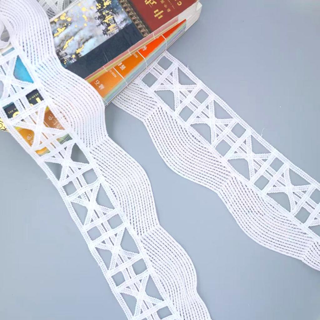 Milk Silk Lace Big Wave Pattern Lace Accessories Dress Top Cuffs Versatile