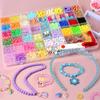 Children's Necklace & Jewelry Toy Set: 54-Compartment Beaded Bracelets & Earrings DIY Kit