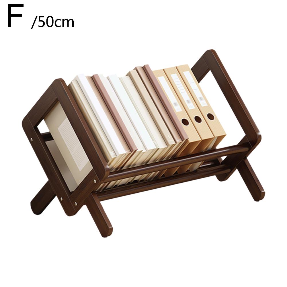 Solid Wood Small Bookshelf 33-50cm Simple Office Desktop Bedside Storage Rack for Children's Room