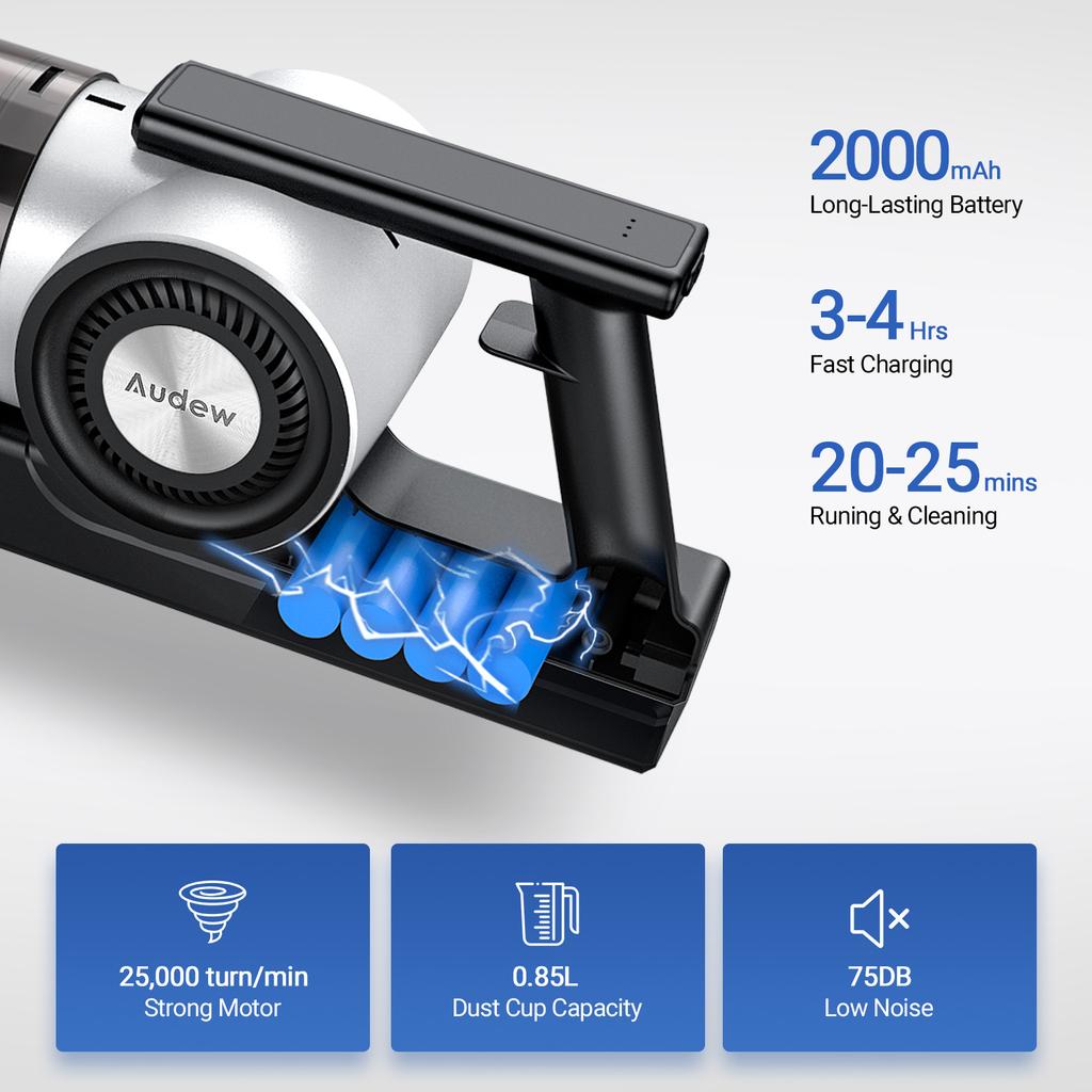 Goedkope Audew Upgraded Silver Cordless 