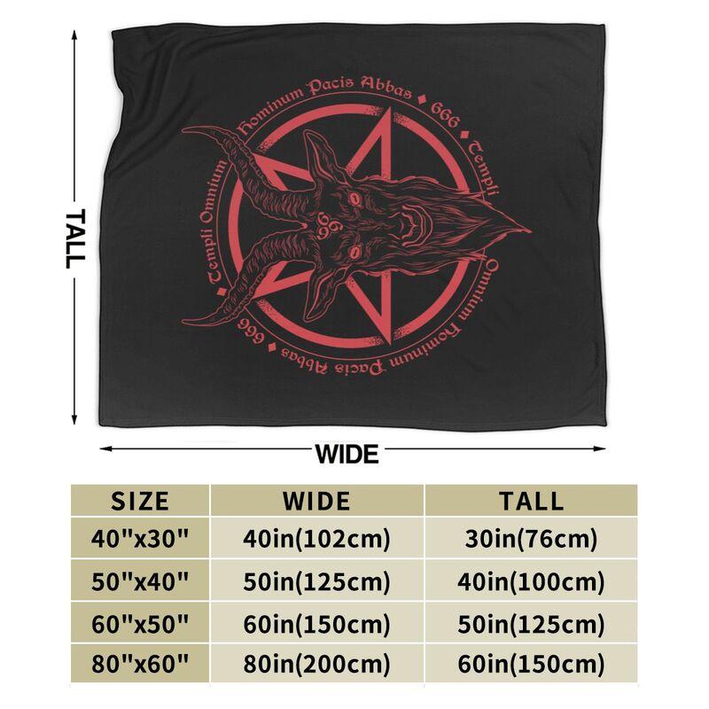 Vintage Baphomet Goat Head Soft Comfortable Throw Blanket Lightweight Warm Flannel Fleece Blanket for Sofa Bed Travel Camping