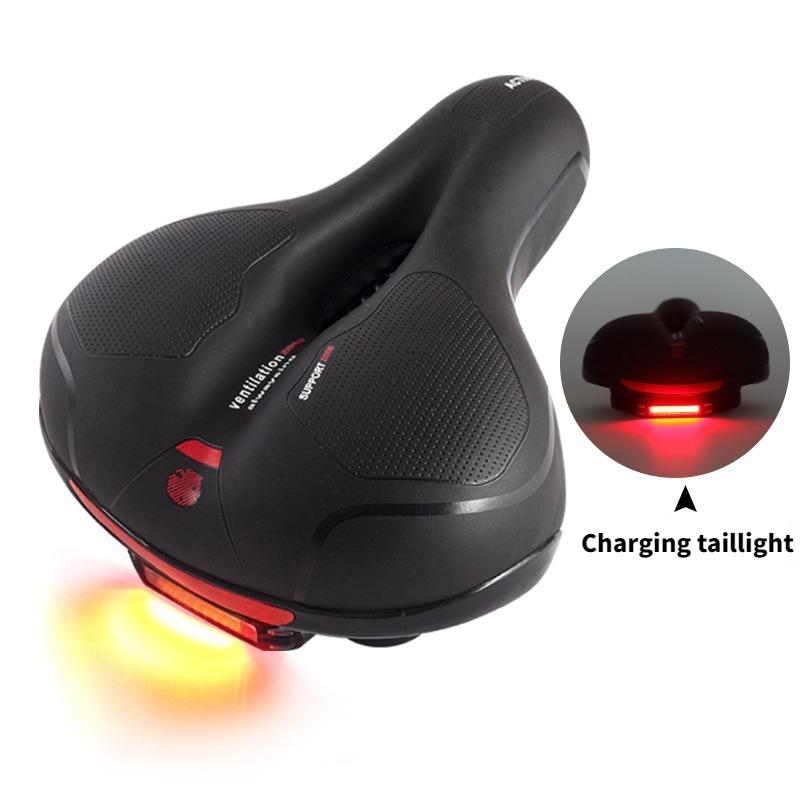 Sella per Mountain Bike con Coprisella Imbottito Illuminato Ispessita e Allargata Comoda per la Guida Sella Morbida Bicicletta Sportiva all'Aperto