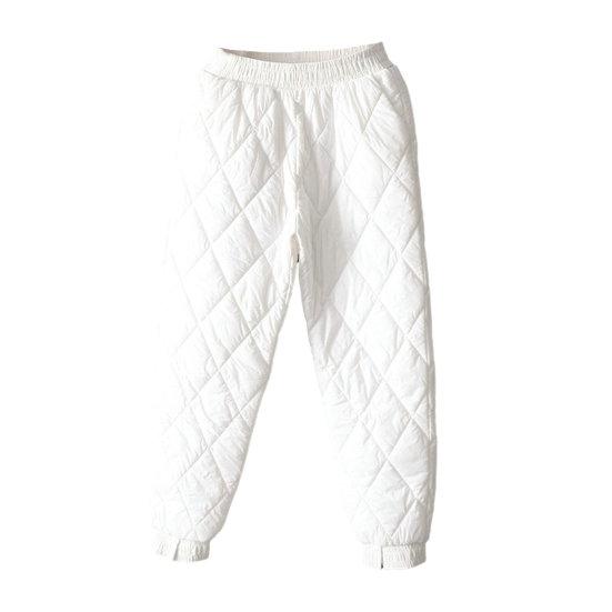 Women Winter Pants High Elastic Waist Thick Padded Solid Color Loose Soft Ankle-banded Casual Pockets Lightweight Lady Down Trousers