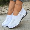 Andningsbara slip-on platta skor för kvinnor med mjuk sula - Lättviktssneakers för alla säsonger, lämpliga för promenader, daglig pendling, bekväma fritidsskor