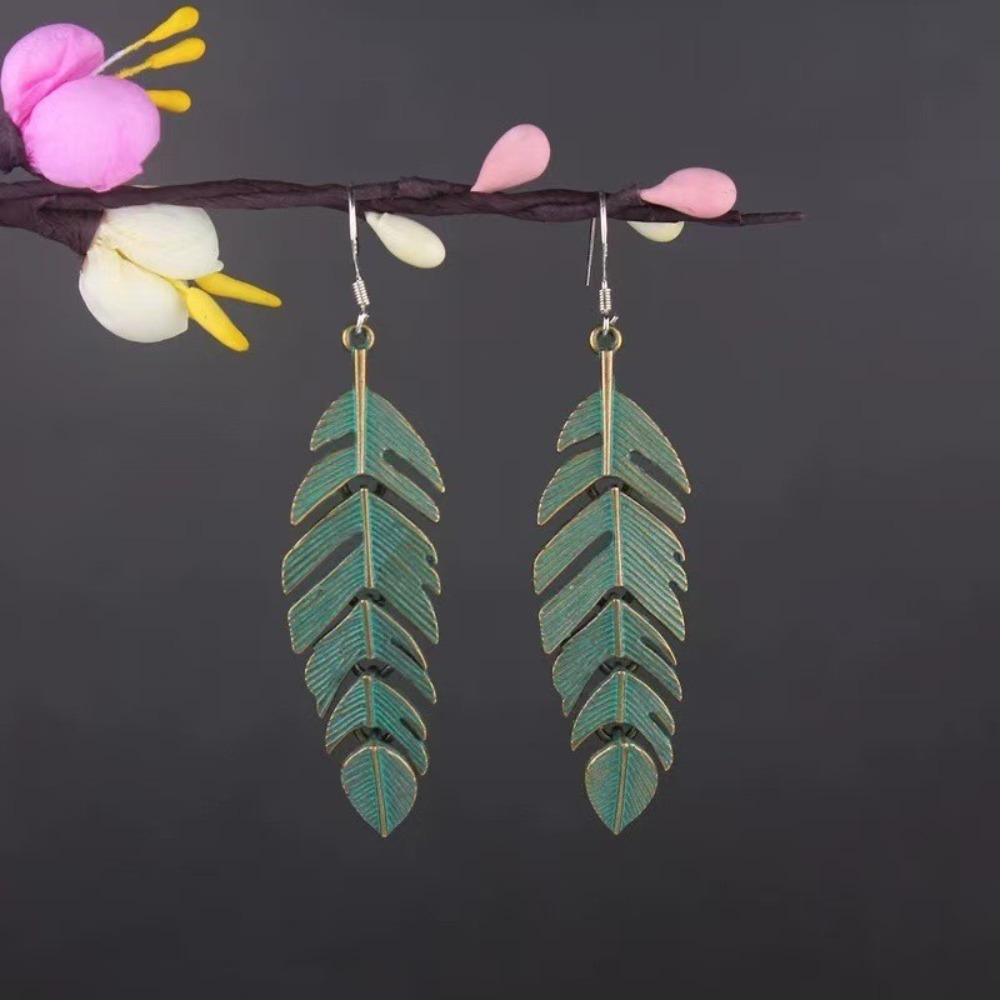 Vintage Hong Kong Style Boho Earrings Retro Metal Ethnic Earrings Dangle Earrings  Daily Jewelry