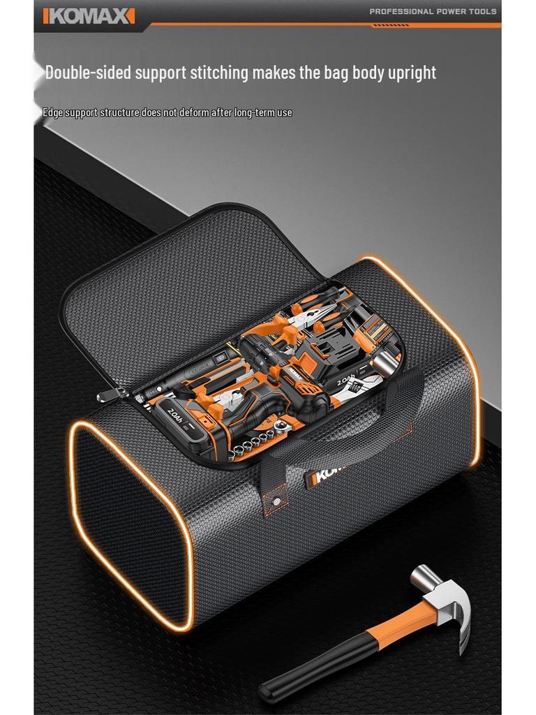 Portable Electrician's Toolkit: Durable Canvas Repair Storage Bag