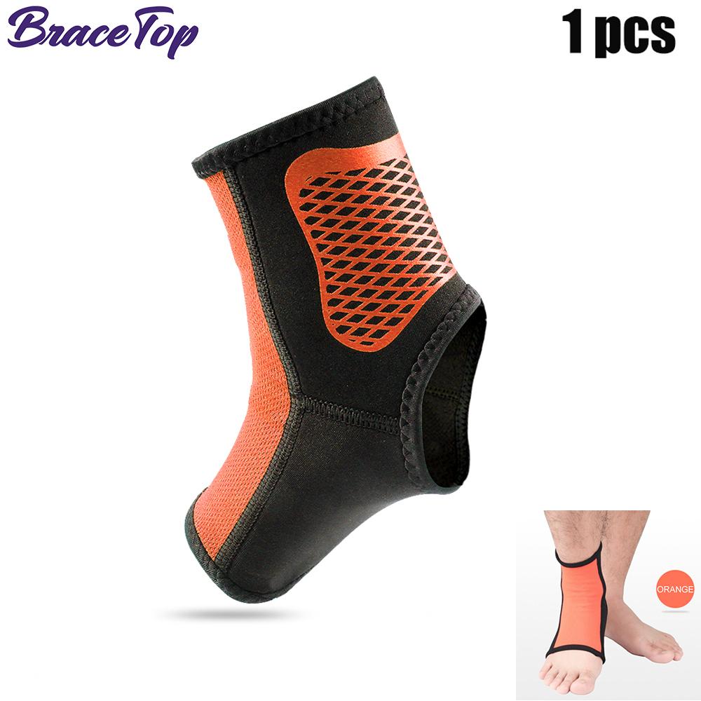 Bracetop Compression Ankle Brace Support for Football Basketball Sports Protective Gym Accessory 1 Pc