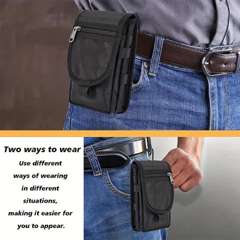 Mobile Phone Bag Casual Waist Bag Pen Insertion Bag Flip Top Mobile Phone Waist Hanging Bag Waist Bag Mobile Phone