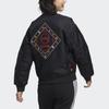 adidas Neo CNY Logo Potlač Jednofarebná Športová Bomber Bunda Dámska Vrchné Odevy Čierna HM7484