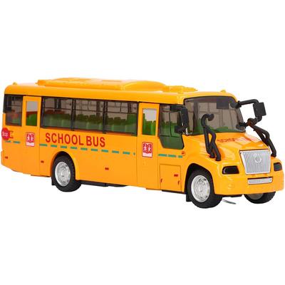 1/32 Mudel Koolibuss, Valatud Sulamist Avatava Uksega Mänguauto Tulede, Heli, Kütusesüsteemi Osade ja Põlemismootorite Osadega Poisi Tüdruku jaoks