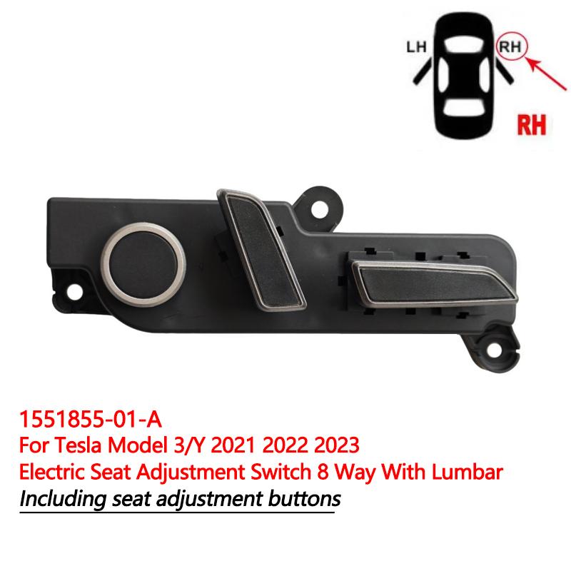 Electric Seat Adjustment Switch For Tesla Model 3/Y Front Side Seat Control Button 1098529-00-F 109853000F 1551854-01-A 1551855