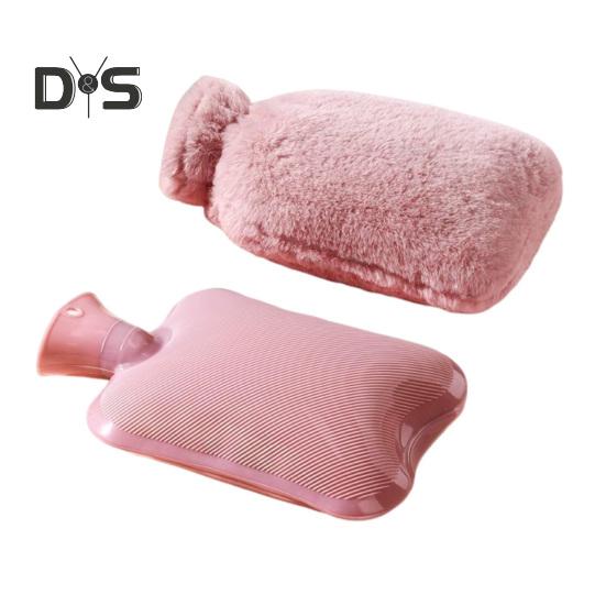 

2 шт./набор 1000/2000 мл мешок с горячей водой текстурированный герметичный горячий холодный компресс для спины шеи мышц плеч живота облегчение боли зимний согревающий мешок для рук и ног 1000ML розовый