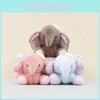 Charming Colorful Elephant Plush Keychain Cartoon Stuffed Toy With Short Plush Fabric