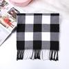 Stylish British Plaid Cashmere-Feel Scarf for Men & Children - Autumn/Winter Warm Shawl & Snood
