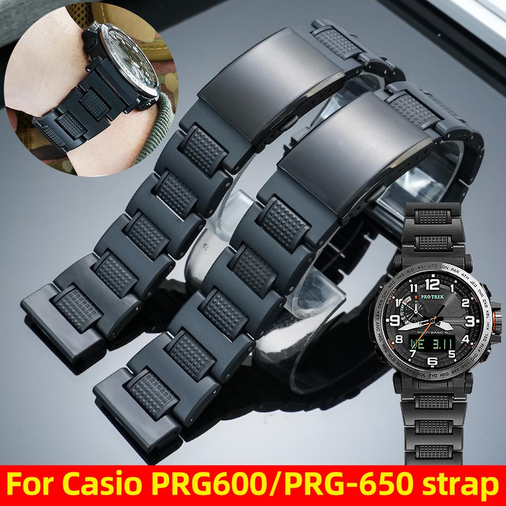 Lightweight Plastic-steel Strap For Casio PRG-650 PRW-6600 PEG600 Protrek Series Mountaineering Watchband Men Watch Accessories