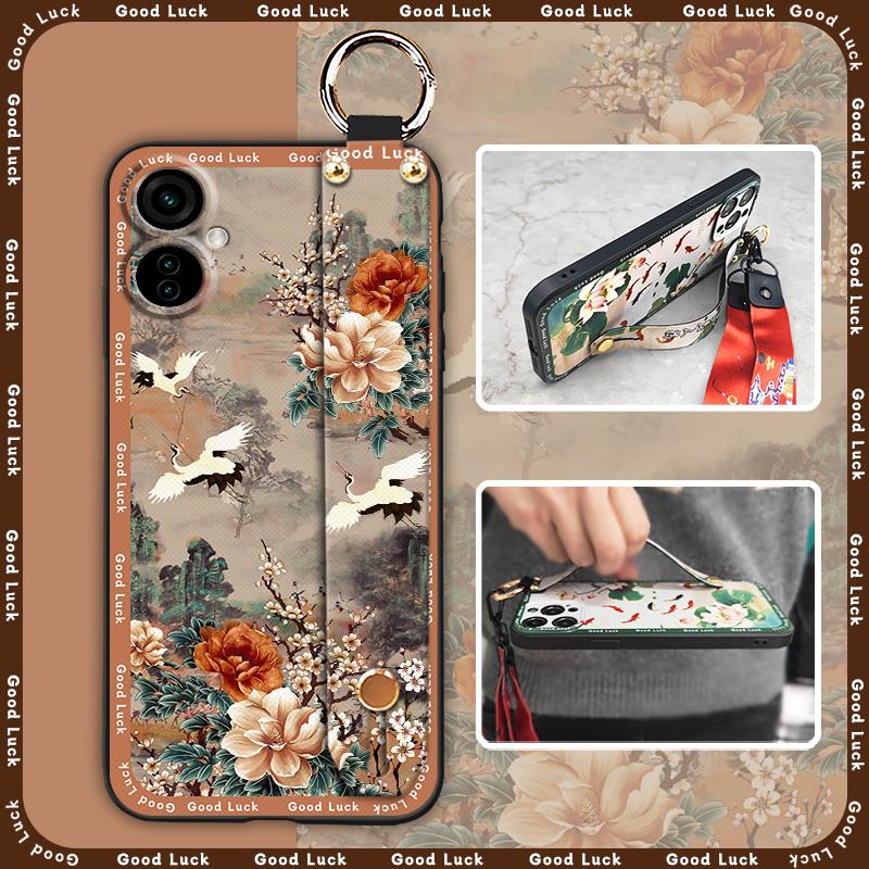 Wristband Dirt-resistant Phone Case For Tecno Camon19/19Pro 4G Silicone Waterproof Shockproof Protective Elderly lady