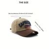 Trendy Hip Hop Baseball Cap CAPRICORN Slogan Embroidery Washed Distressed Sports Hat Color Block Breathable Dad Hats for Women