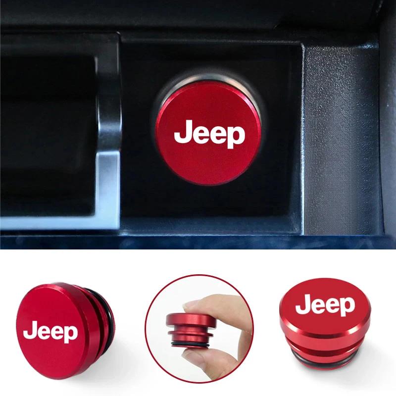 1Pc Dustproof Car Cigarette Lighter Plug Cover Button Cap for Jeep Wrangler JK Gladiator Renegade Patriot Compass Grand Cherokee