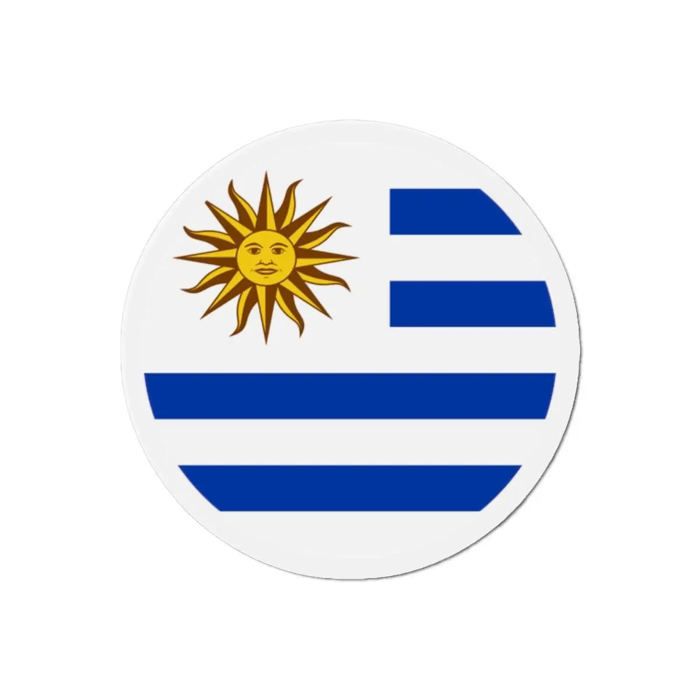 Aimant Rond - Uruguay - 6 cm - 50 pièces - Multicolore - Mixte