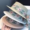New French Bow Straw Hat Women's Flat-top Sunscreen Hat Summer Casual Sunshade Straw Sun Hat