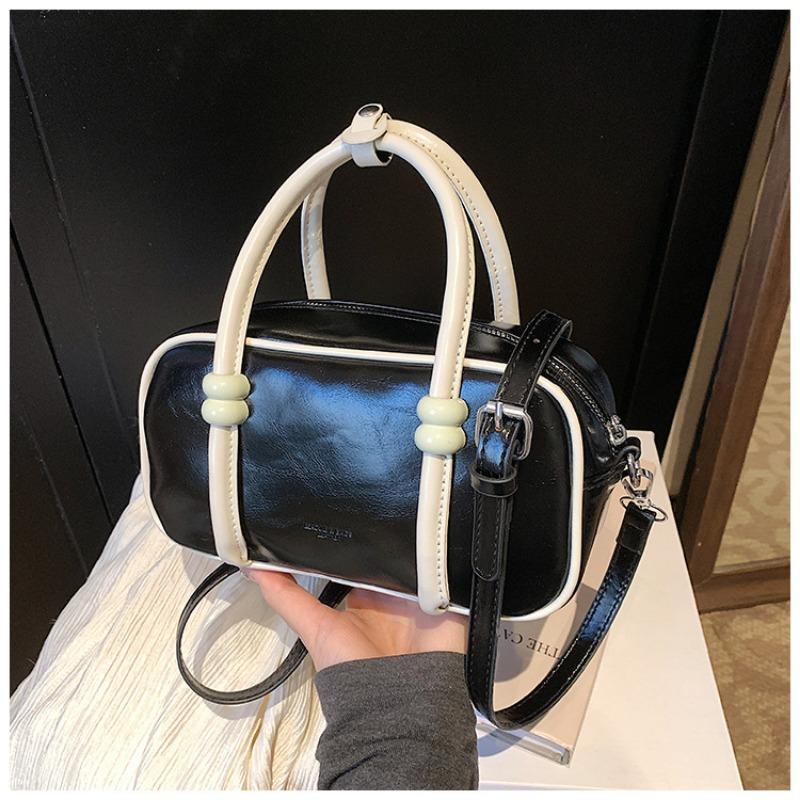 Fashionable and Simple Hand-held Bowling Bag, Color-matched Small Square Bag, Single-shoulder Crossbody Bag, Commuting Bag