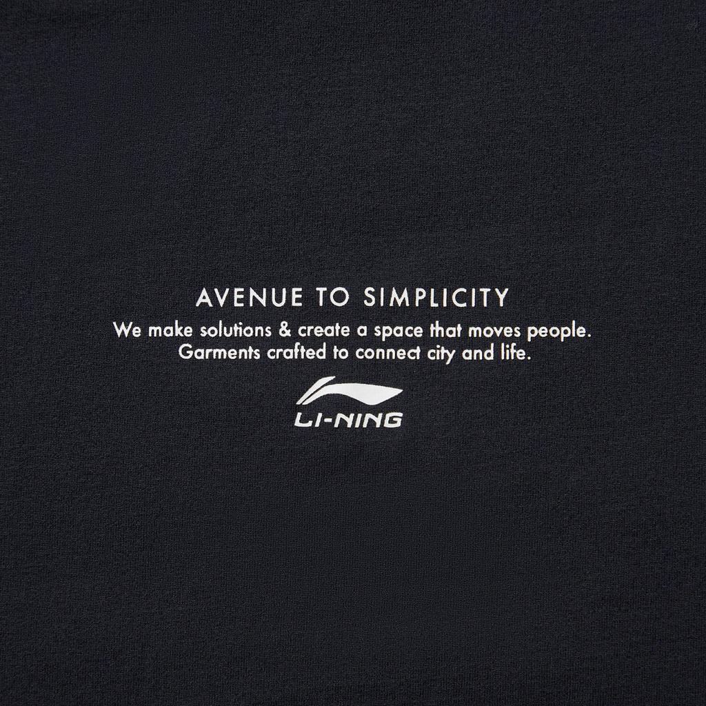 Li Ning Sports Trend Series Letter Round Neck Breathable Versatile Loose Short Sleeve T-Shirt Unisex Tops Deep-Dark-Blue AHSV201-3