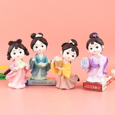 "Antigos ornamentos de mesa femininos em estilo chinês - Estatuetas criativas para meninas para presentes de aniversário"