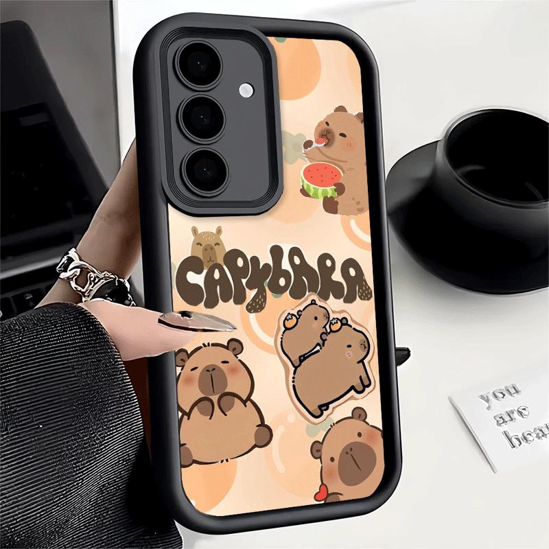 Phone Case for Samsung Galaxy A17 A16 A15 A14 A13 Funny Capybara Cartoon Cute A56 A36 A26 A55 A35 A25 A54 A34 A24 A53 A33 A23 A0