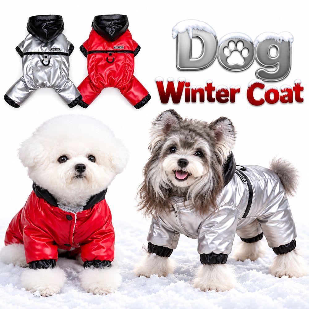 Padded Lining Dog Winter Coat Hooded Puppy Outfit New Warm Dog Jacket for Small Dogs