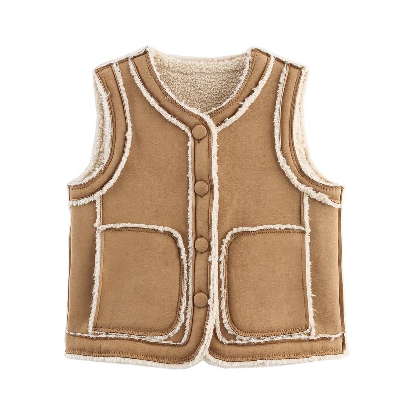 Zbzr Autumn New Women Clothes European and American Fan Car Suede Fur Fur Button Vest Vest
