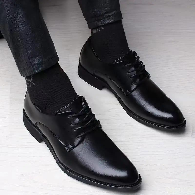 2026 new Fashiable versatile Men Shoes Heightening Shoes Spring  British Casual Business flats Casual comfortable Shoes