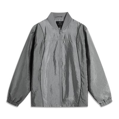 Li Ning Wade Series Loose Fashion Casual Jacket Men Jacket Water-Droplet-Gray Moon-Surface-Gray AFDU847-2