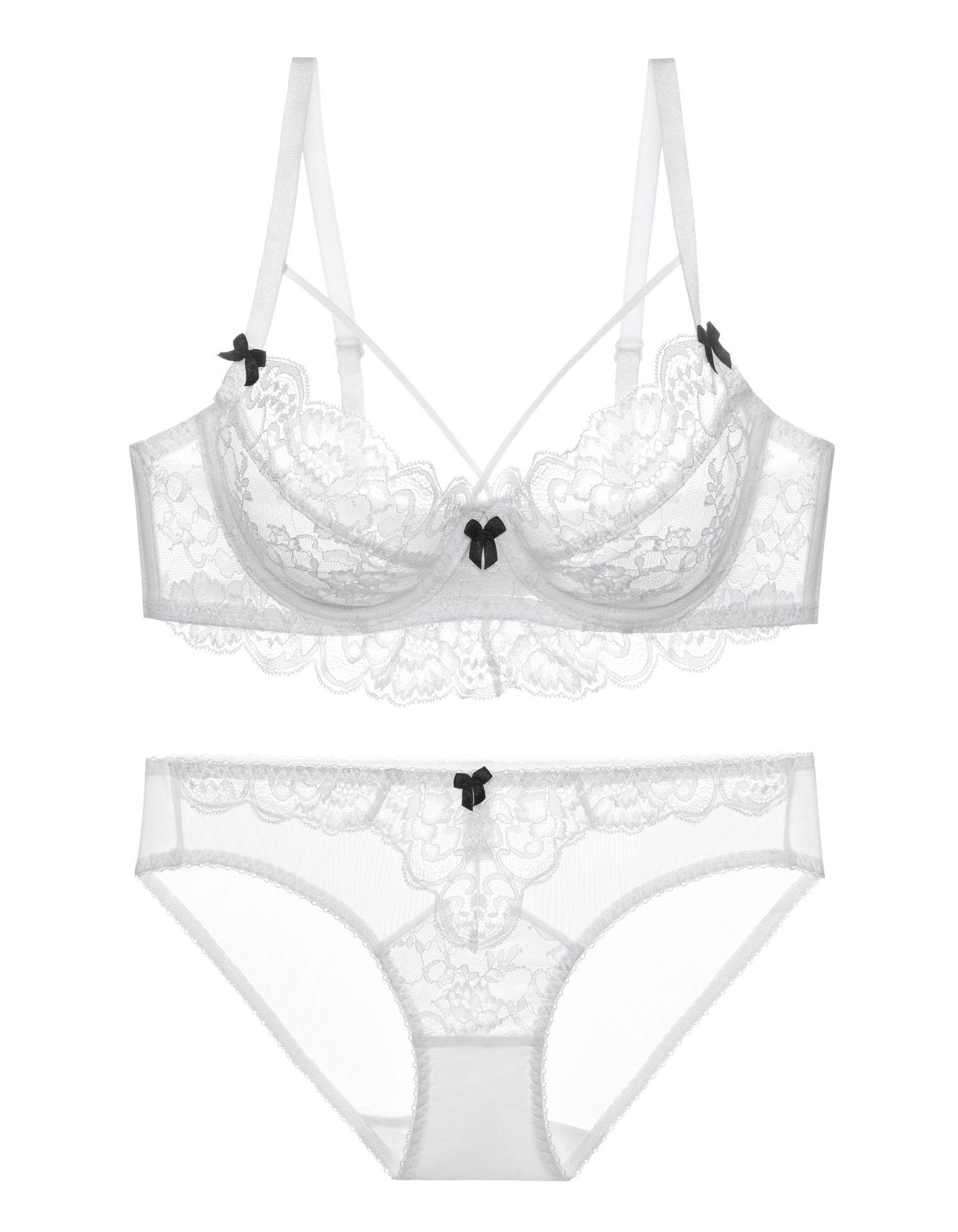 

Сексуальный женский бюстгальтер, кружевной, с бантом, контрастного цвета, для красивой груди, для большой груди, маленький тонкий комплект нижнего белья 70A