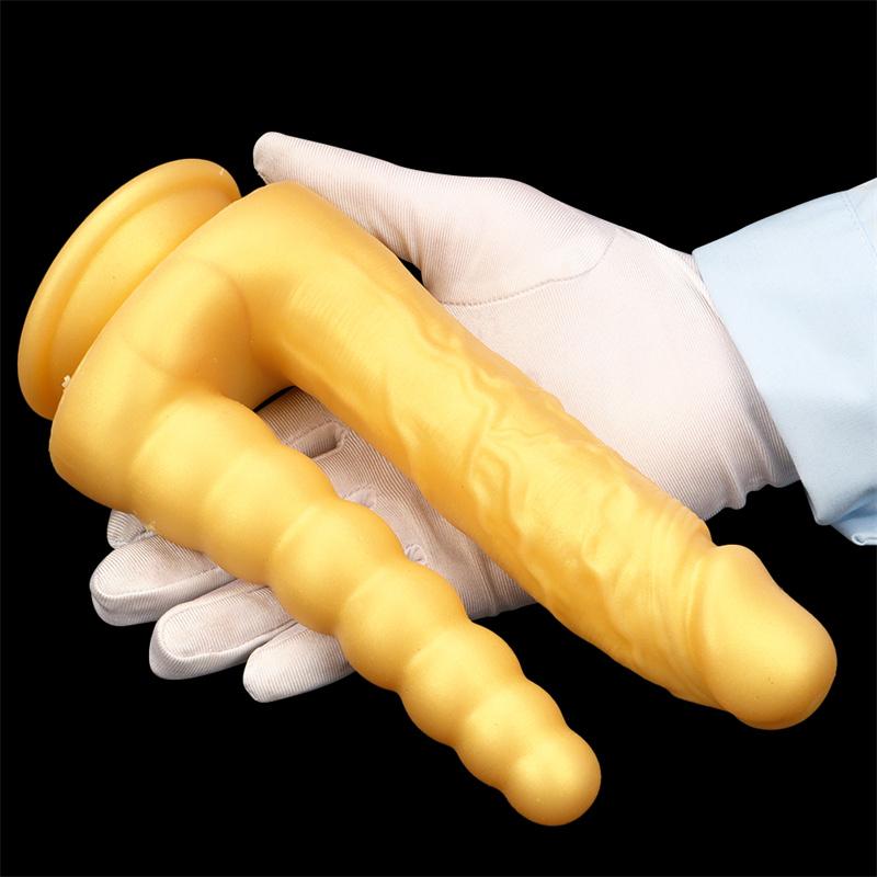 Dámské vaginální dildo zadní vestibul Duo s dvojitou hlavou anální kolík s kondicionérem a masturbátorem produkty pro dospělé