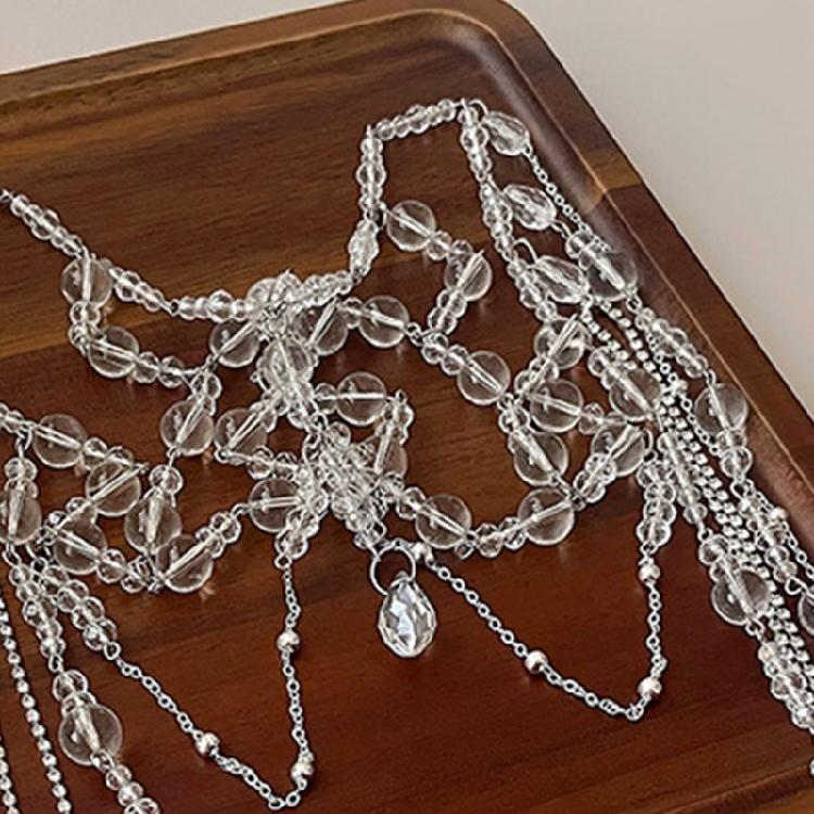 Crystal Tassel Bead Headband Forehead Hair Chains Bridal Headpiece Halloween
