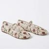 Mode Elegante Blumen Bestickt Marken Ballerinas Damen Atmungsaktives Mesh-Design Mary Jane Schuhe Leichte Bequeme Flache Sandalen