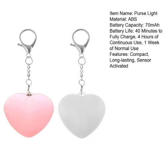 Purse Light Handbag Light Rechargeable Touch Sensing Purse Light Keychain Sensor Activated LED Automatic Glow Lamp for Inside Purse Use