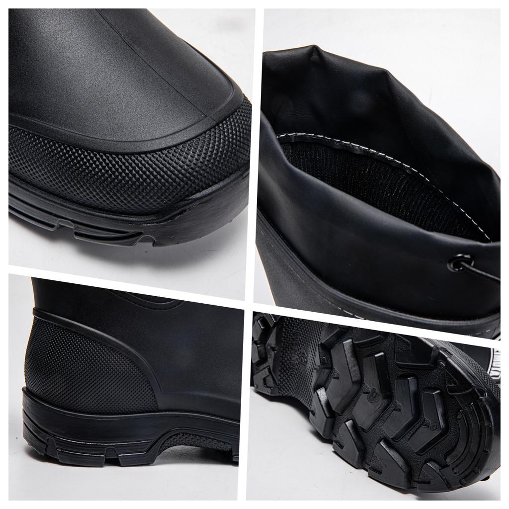 Pánské holínky do půli lýtek. Styl. Módní outdoorové protiskluzové boty do vody do půli lýtka. Lehký a voděodolný