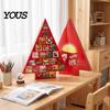 Decorative Tree Shaped Box Christmas Advent Calendar Box, DIY Surprising Paper Hole Punch Surprise Gift Fillable Countdown for Candy Small Toys, Xmas