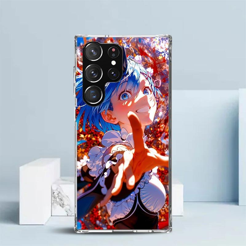 R-Rem Re Zero Anime Soft Cover for Samsung Galaxy S25 Edge S26 S24 S23 Ultra Phone Case S22 S21 Plus S20 FE Print Pattern Shell