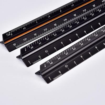 Architectural Aluminum Alloy Laser-Engraved Ruler with Inch/Centimeter Scale