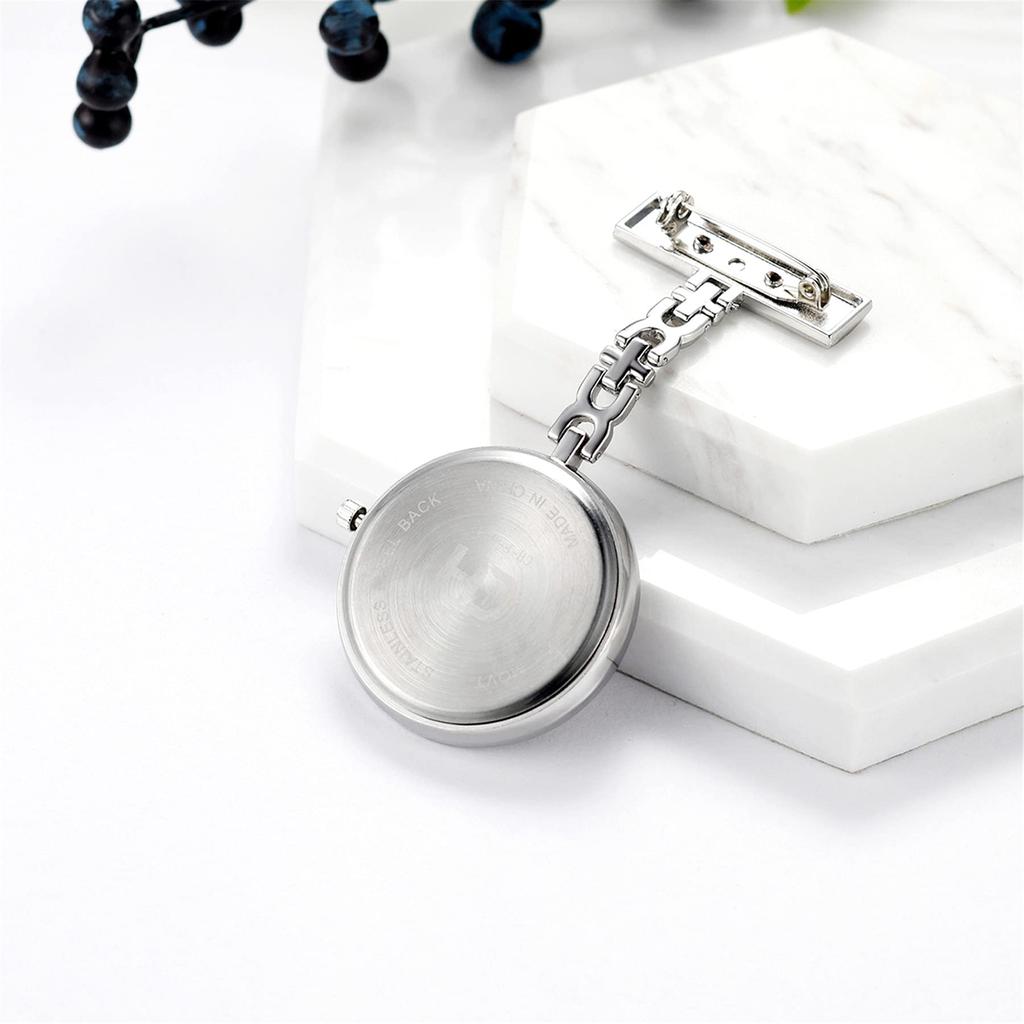 Lancardo Nurse Watch Analog Pocket Watch Clip Amazon Brooch Clock Waterproof Nurse Watch Large Scale Pocket Watch Daily Life Commuting Christmas