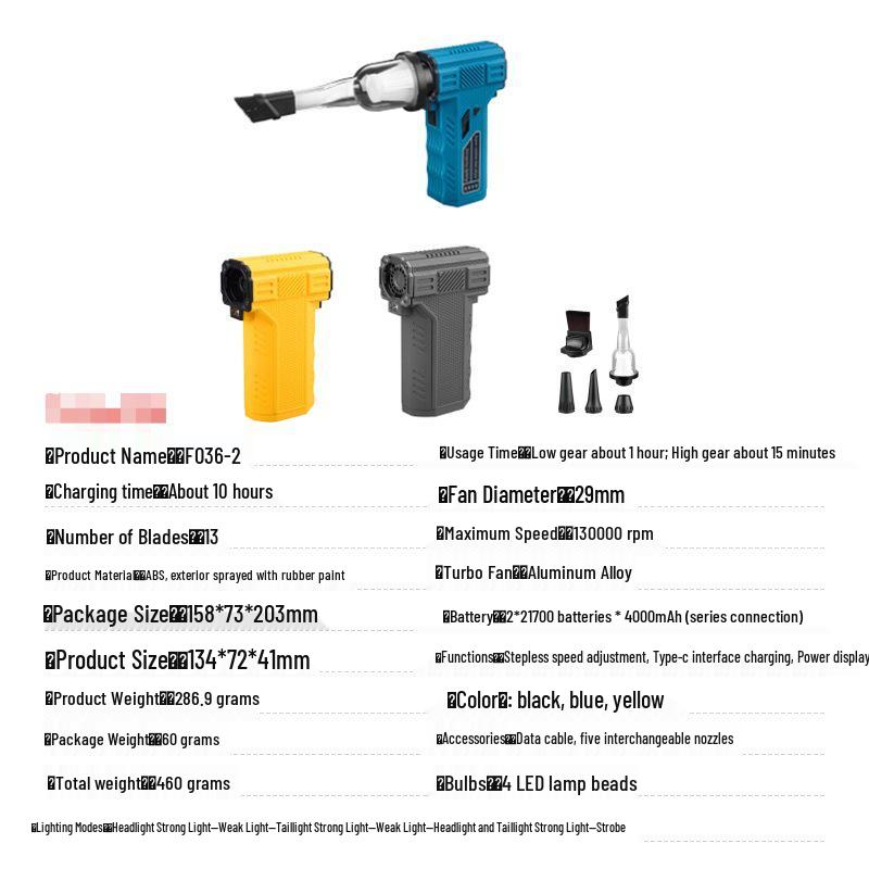 Portable Magnetic Floodlight & Variable Speed Turbine Fan