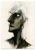 Plakat profil twarz portret