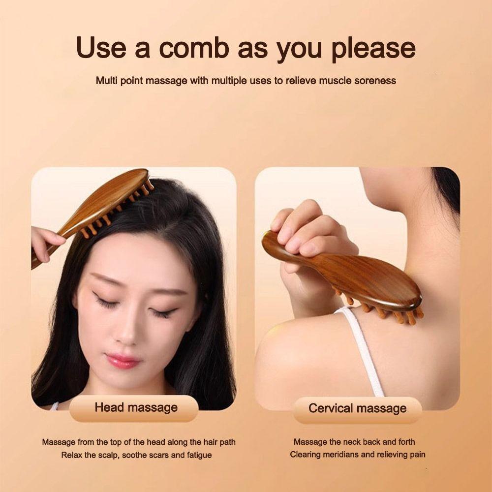 2-in-1 Scalp Massager Comb Double-Sided Head Meridian Comb Air Cushion Comb for Hair Relaxation