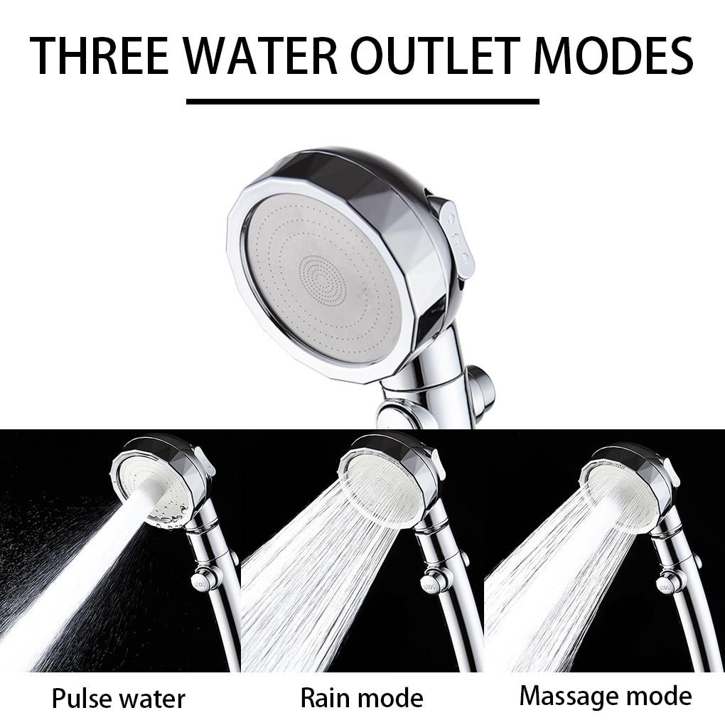 Water Saving High Pressure Shower Head Hand Hold Round Bathroom Accessory Chrome ABS Shower Heads