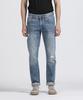 PANICALE Slim Fit Scratch Wash Jeans [Blue]
